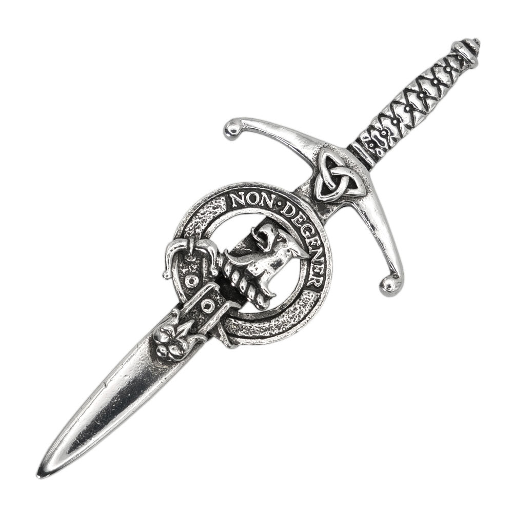 Clan Crest Pewter Kilt Pin with Wedderburn Crest