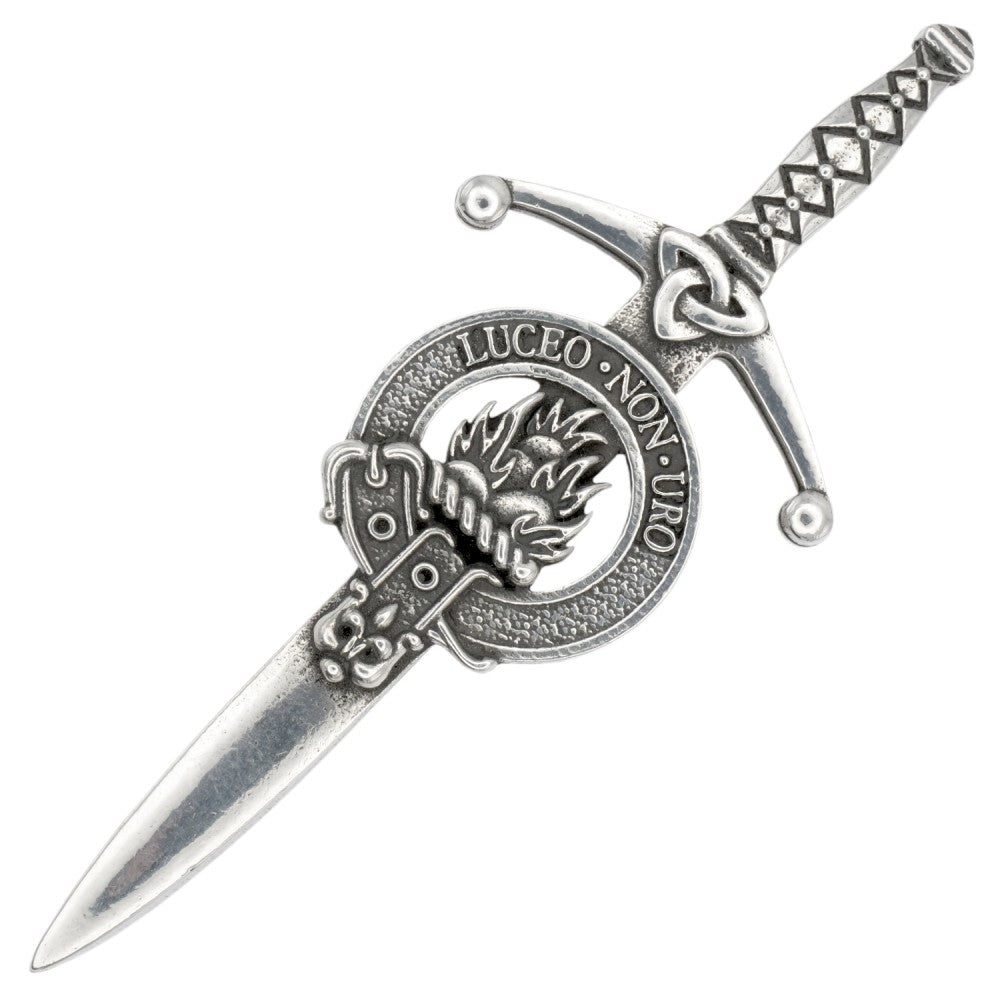 Clan Crest Pewter Kilt Pin with MacKenzie Crest