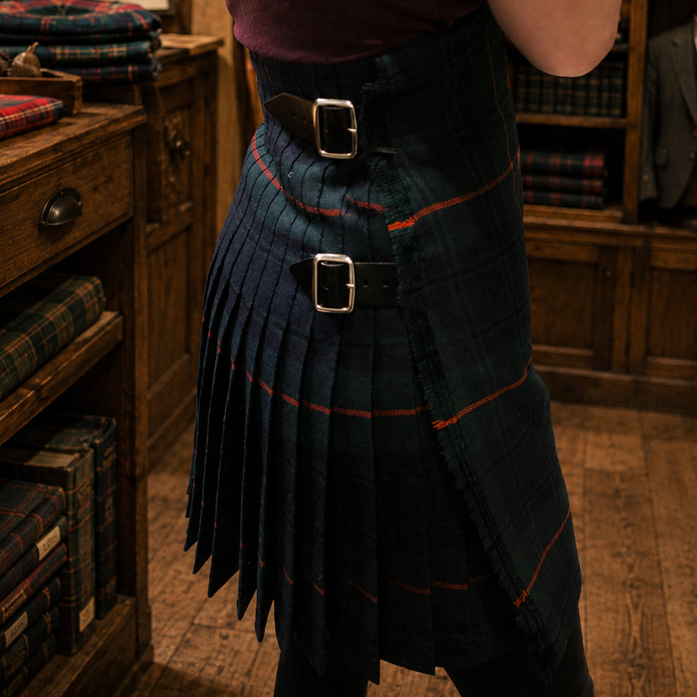 Ladies Hand Stitched Tartan Kilt - Medium Weight