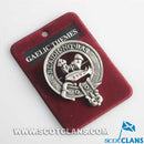 MacDougall Clan Crest Badge in Pewter, featuring a traditional belted design, perfect for clan gatherings or everyday wear.