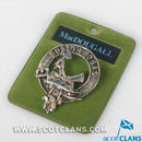 MacDougall Clan Crest Badge in Pewter showcasing high-quality pewter construction and traditional design, perfect for celebrating Scottish heritage.