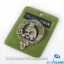 MacGillivray Clan Crest Badge in Pewter showcasing elegant design, perfect for wearing as a cap badge or brooch pin, highlighting Scottish heritage.
