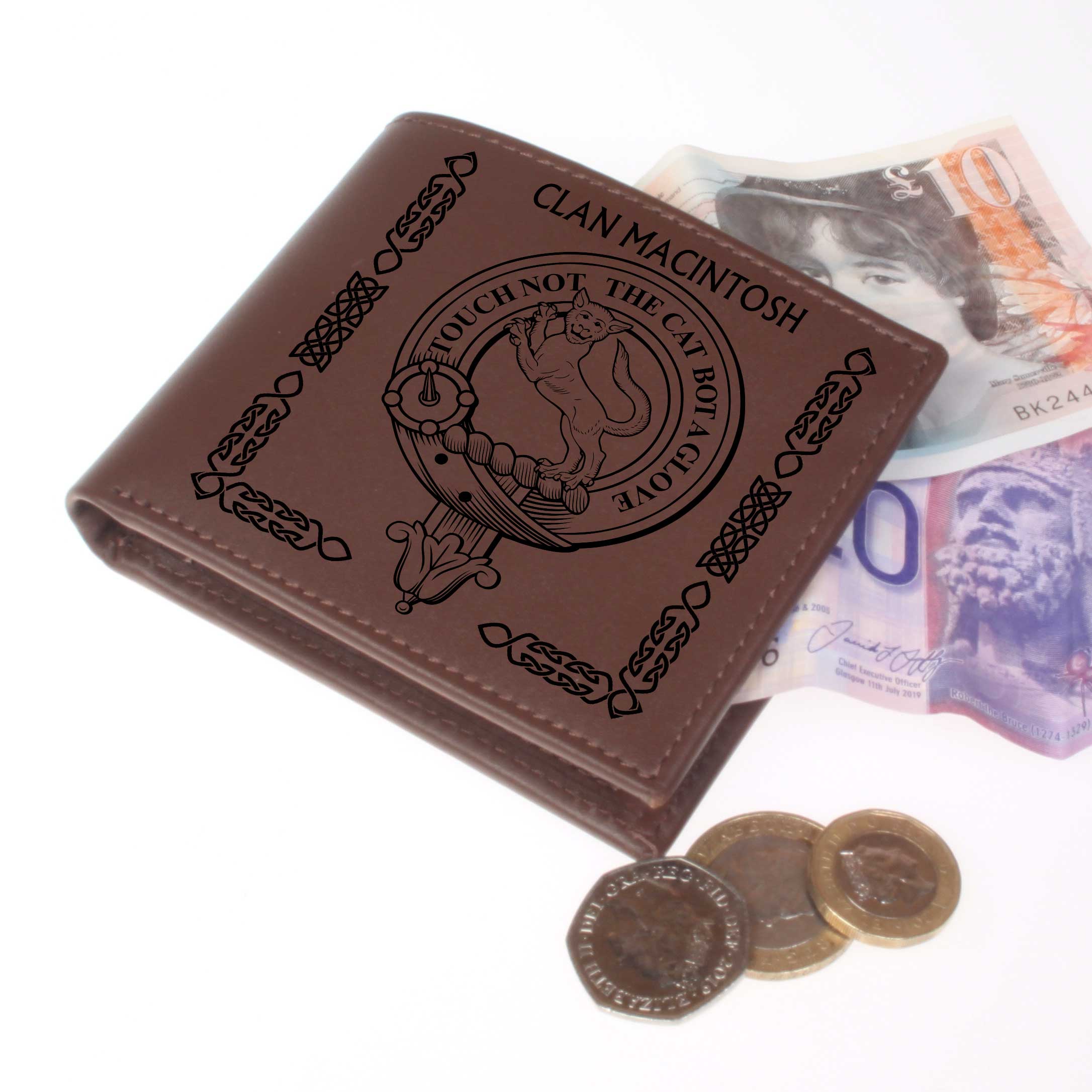 MacIntosh Clan Crest Real Leather Wallet