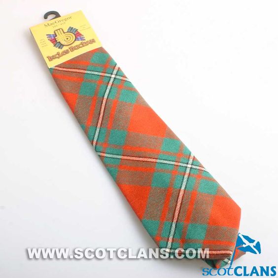 Pure Wool Tie in MacGregor Ancient Tartan.