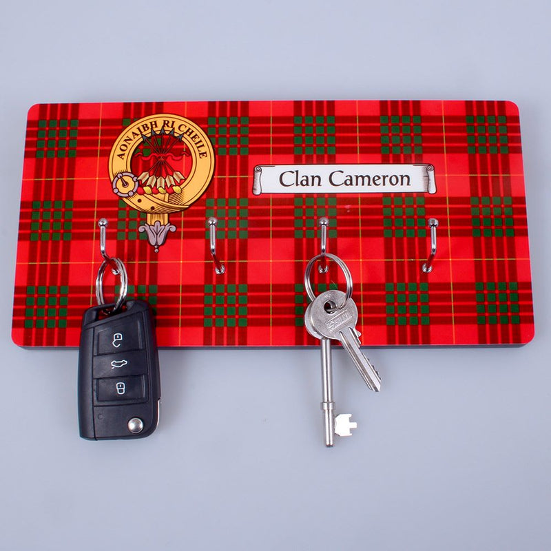 Clan Crest and Tartan Key Rack