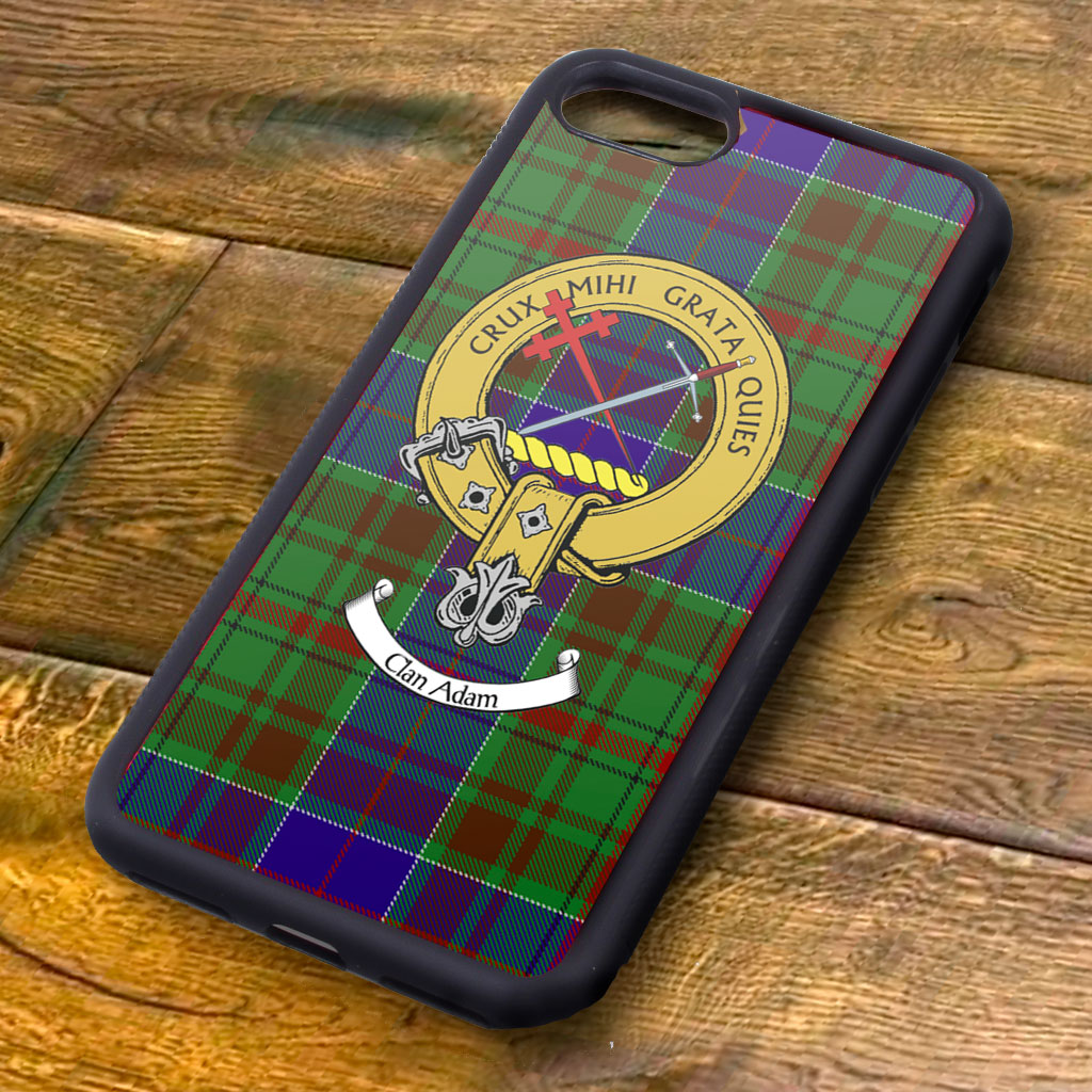 Adam Tartan and Clan Crest iPhone Rubber Case