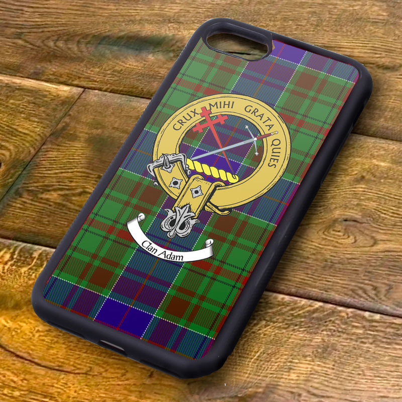 Adam Tartan and Clan Crest iPhone Rubber Case