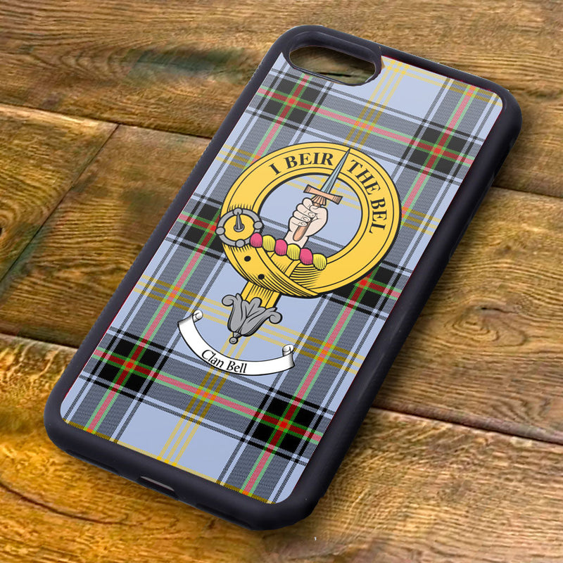 Bell Tartan and Clan Crest iPhone Rubber Case