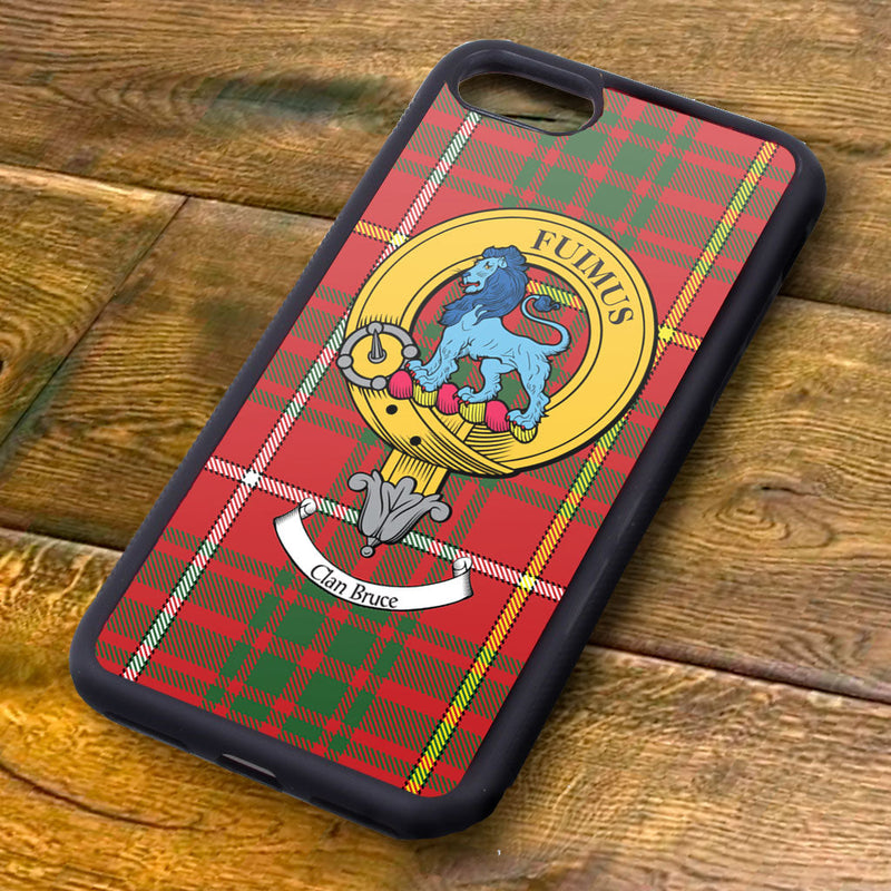 Bruce Tartan and Clan Crest iPhone Rubber Case