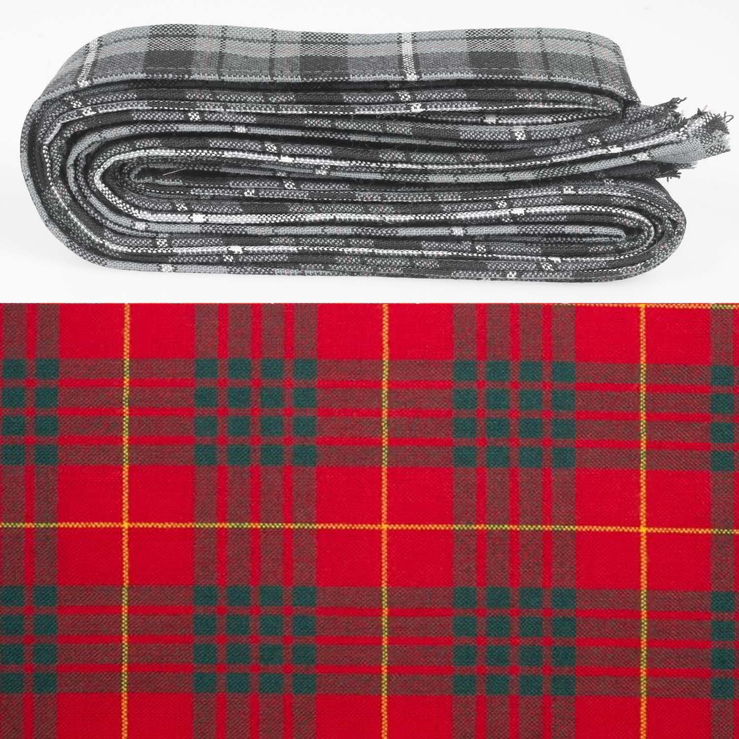 Wool Strip Ribbon in Cameron Modern Tartan - 5 Strips, Choose your Width