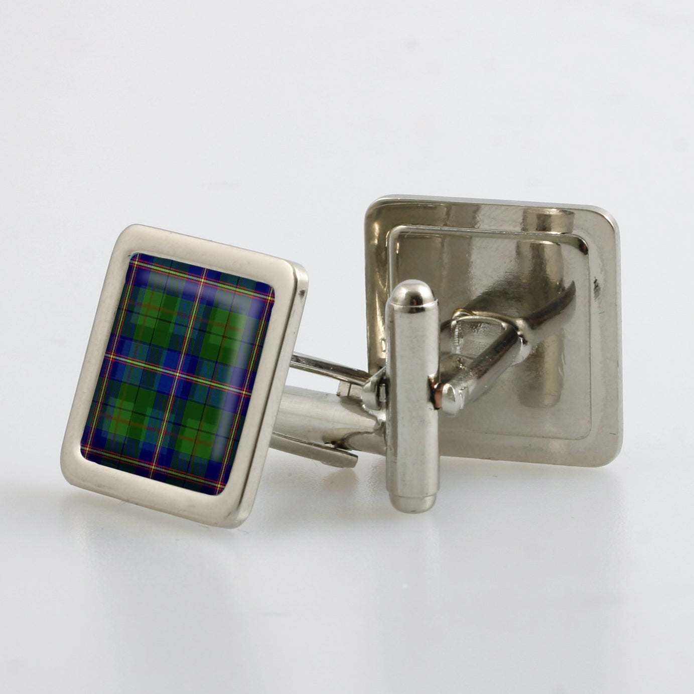 Carmichael Modern Tartan Cufflinks - Choose Your Shape