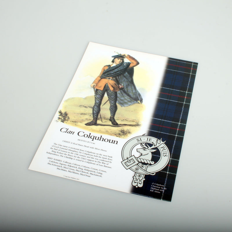 Colquhoun Scottish Clan Poster A4