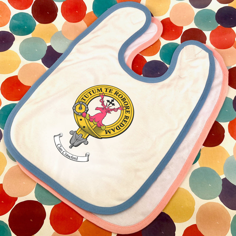 Crawford Clan Crest Baby Bib