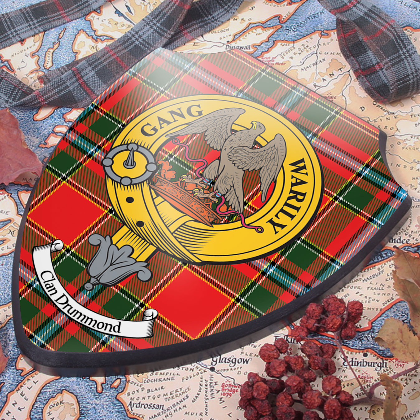 Drummond Clan Crest Printed Wall Plaque - Custom Made