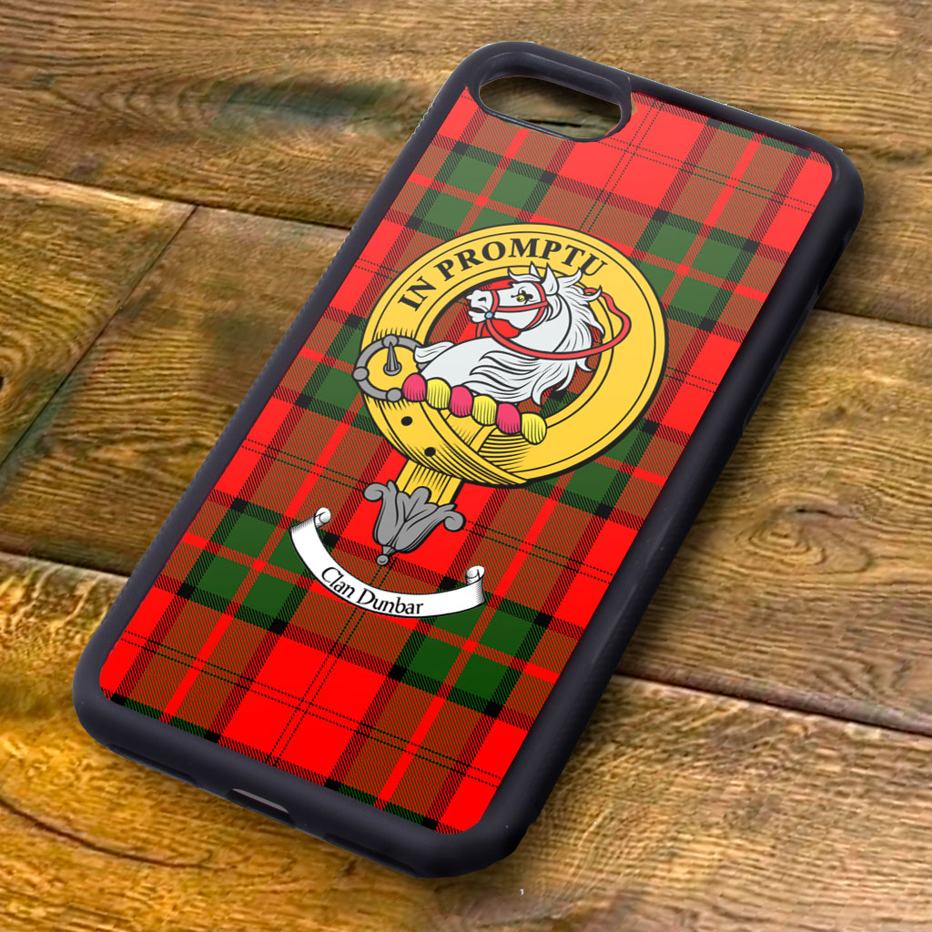 Dunbar Tartan and Clan Crest iPhone Rubber Case