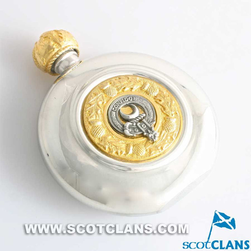 Durie Clan Crest Pewter Sporran Flask