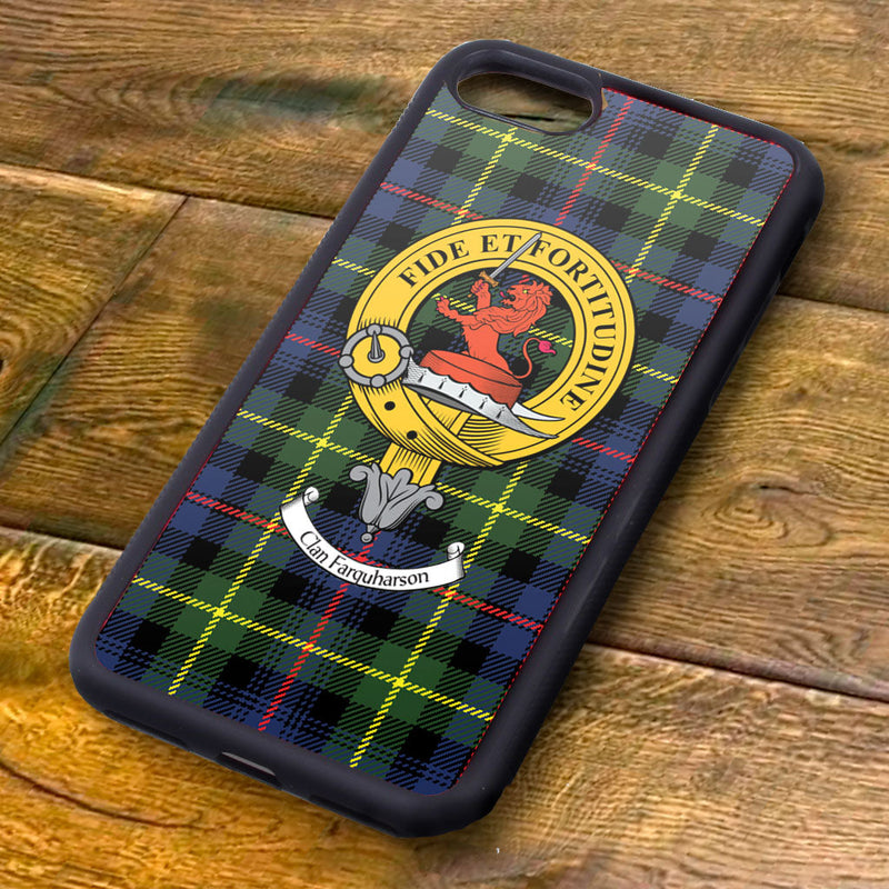 Farquharson Tartan and Clan Crest iPhone Rubber Case