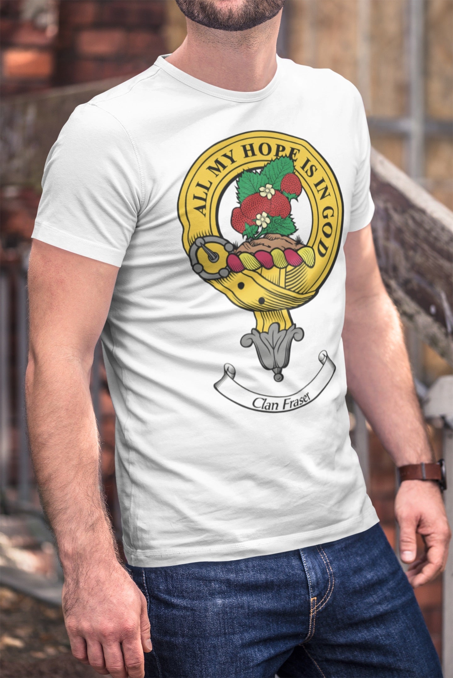 Fraser Clan Crest Gents T Shirt