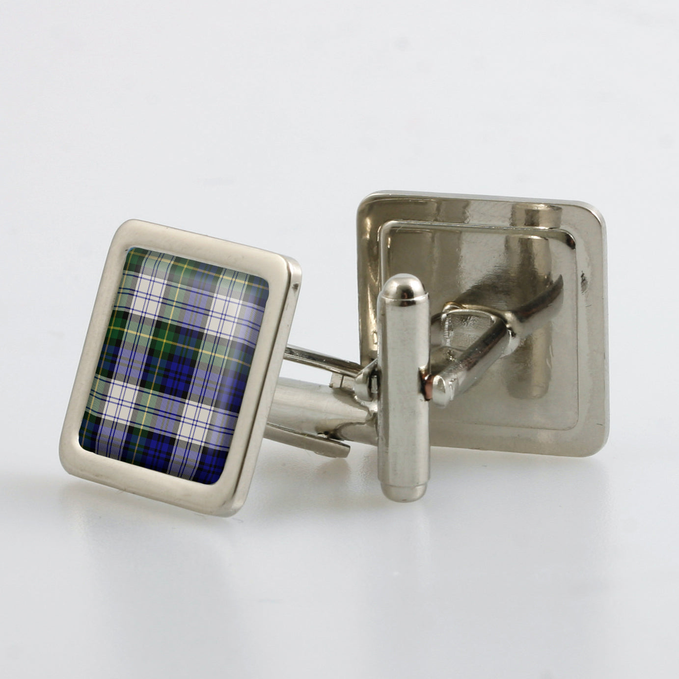 Gordon Dress Modern Tartan Cufflinks - Choose Your Shape.