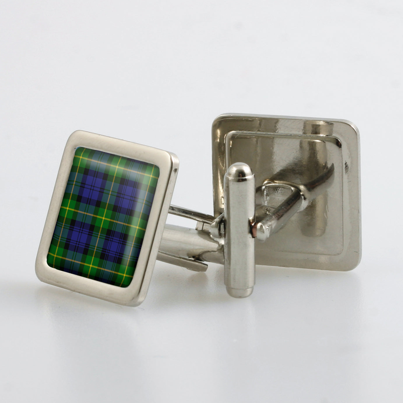 Gordon Modern Tartan Cufflinks - Choose Your Shape