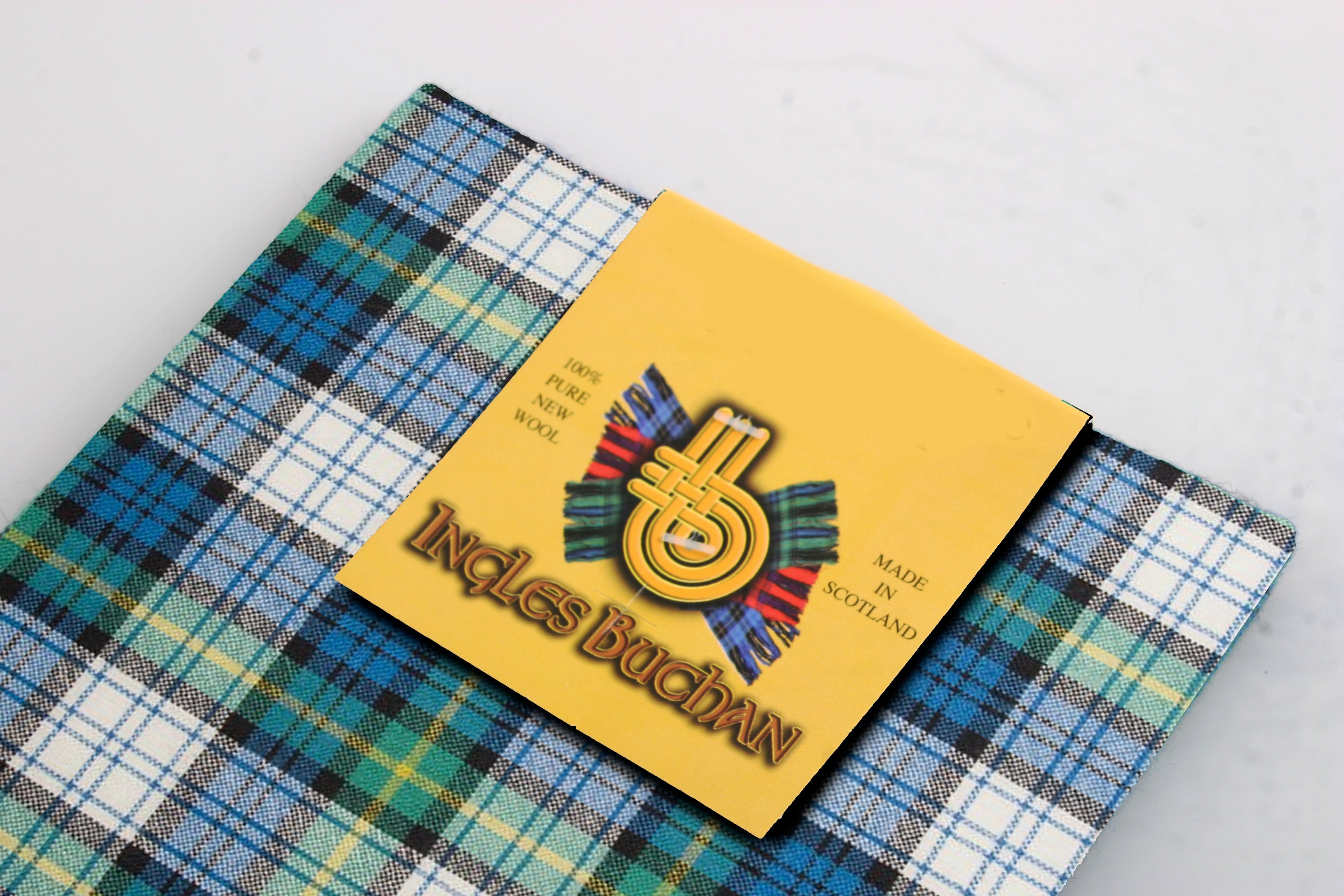 Wool Tartan Pocket Square in Gordon Dress Ancient Tartan