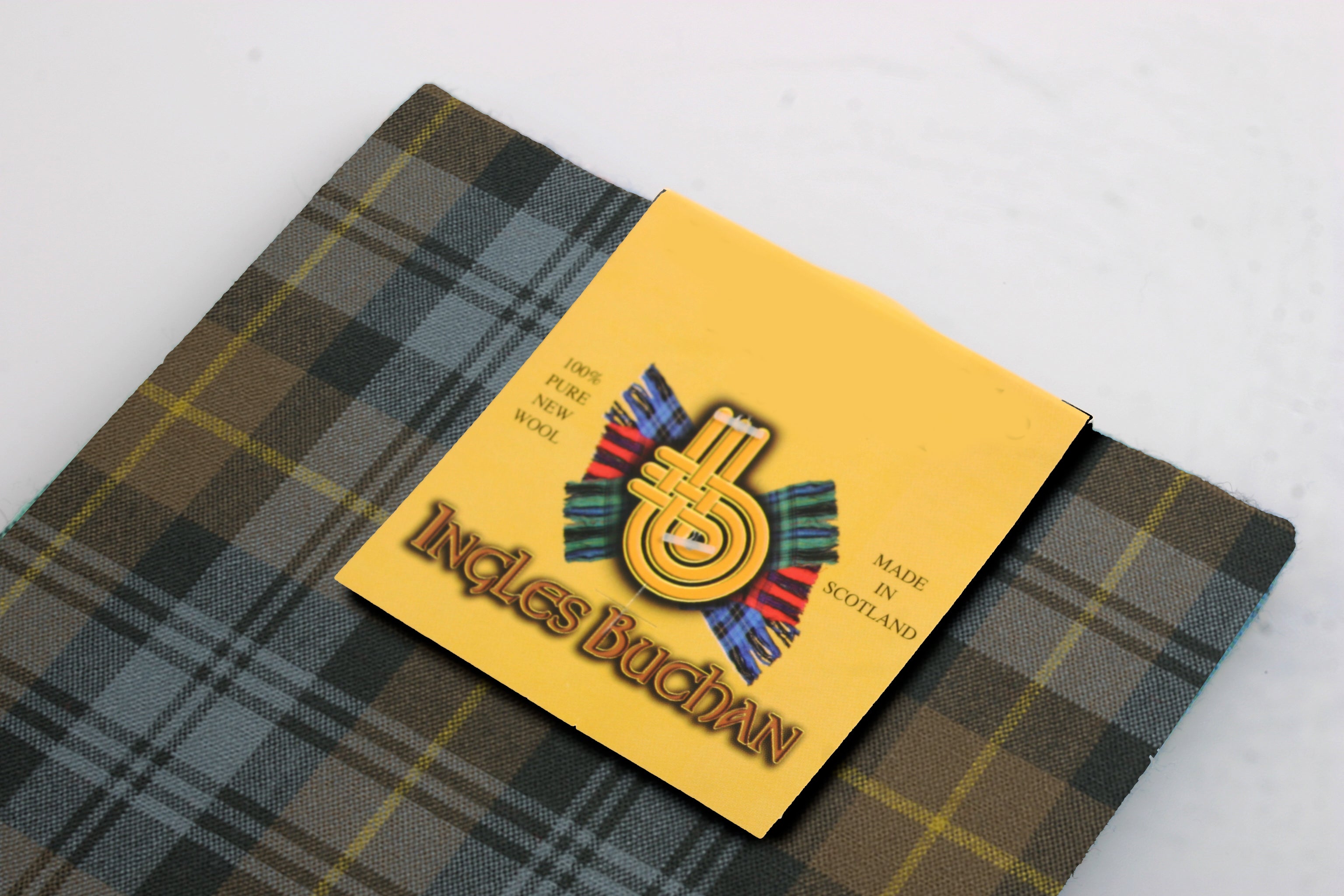 Wool Tartan Pocket Square in Gordon Weathered Tartan