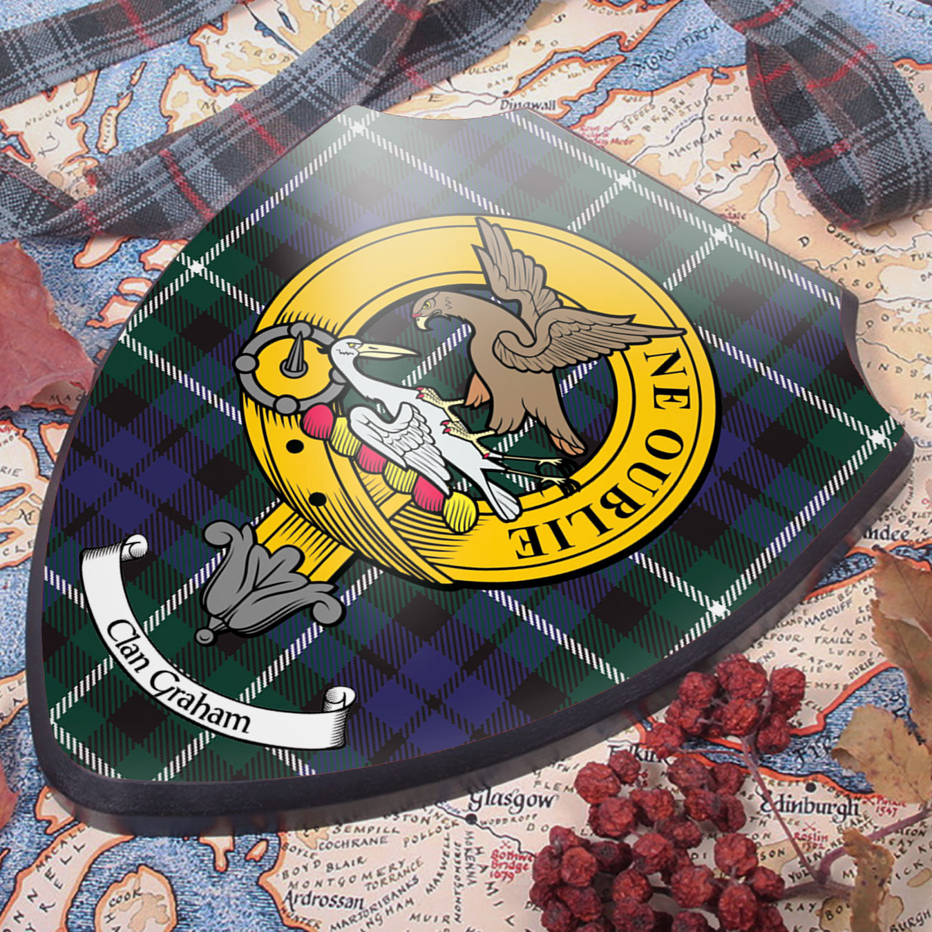 Graham Clan Crest Printed Wall Plaque - Custom Made