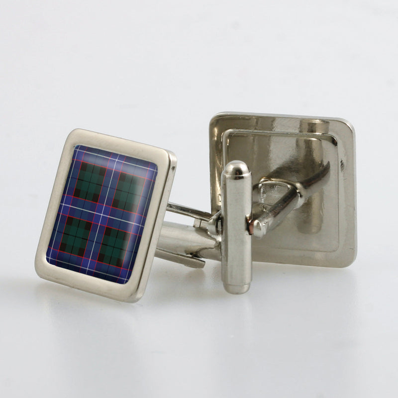 Hunter Modern Tartan Cufflinks - Choose Your Shape.