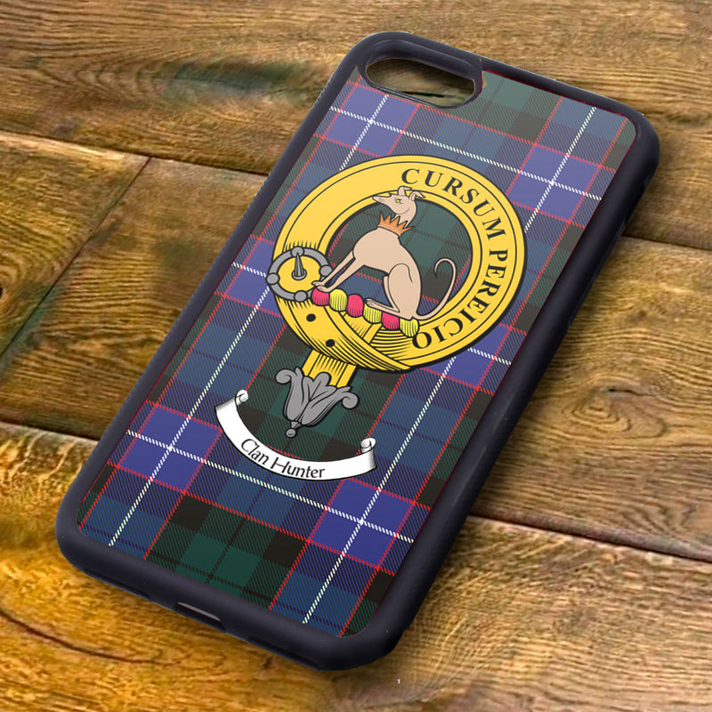 Hunter Tartan and Clan Crest iPhone Rubber Case