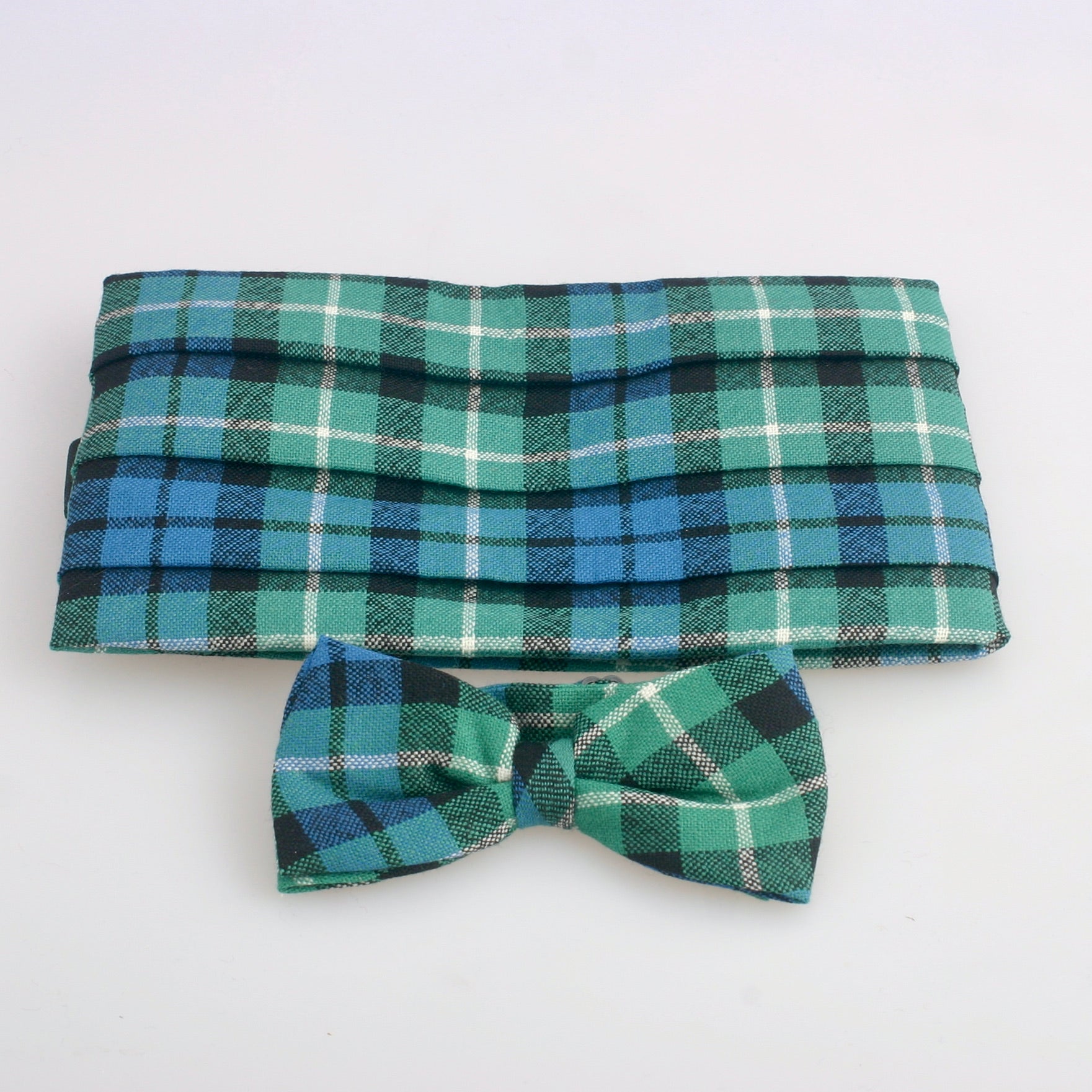 Cummerbund and Wing Collar Bow Tie set in Graham of Montrose Ancient Tartan