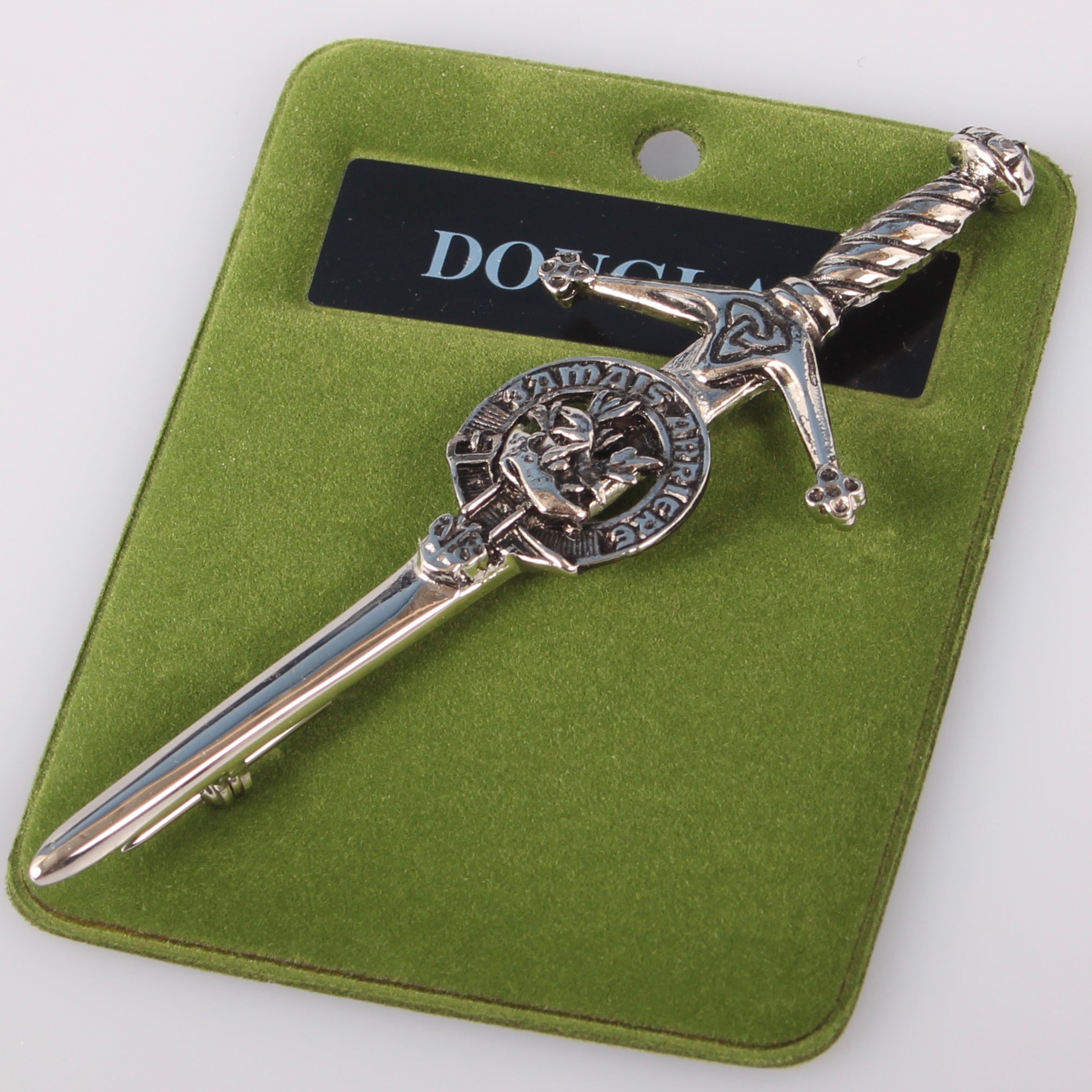 Clan Crest Pewter Kilt Pin with Douglas Crest