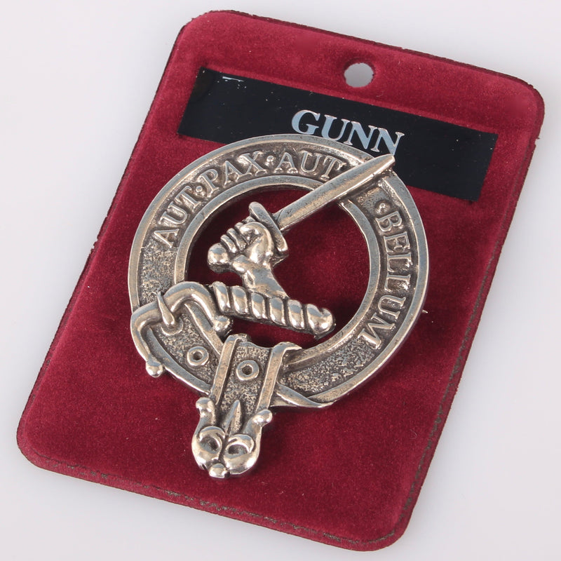 Gunn Clan Crest Badge in Pewter