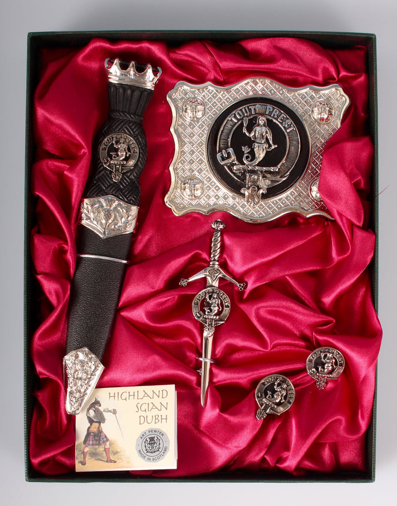 Murray Clan Crest Kilt Accessory Gift Set