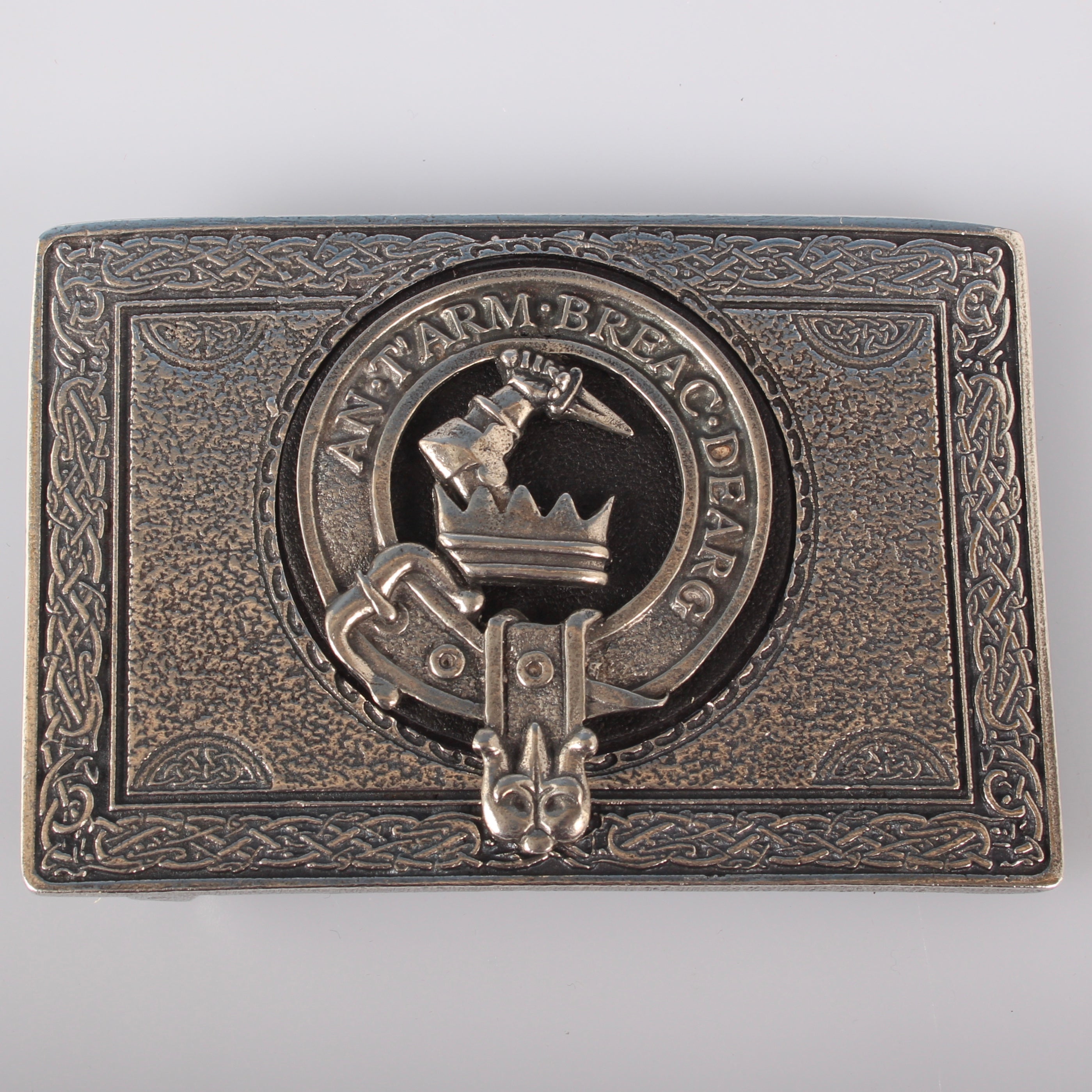 MacQuarrie Pewter Clan Crest Buckle For Kilt Belts