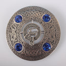 Lumsden Clan Crest Pewter Plaid Brooch