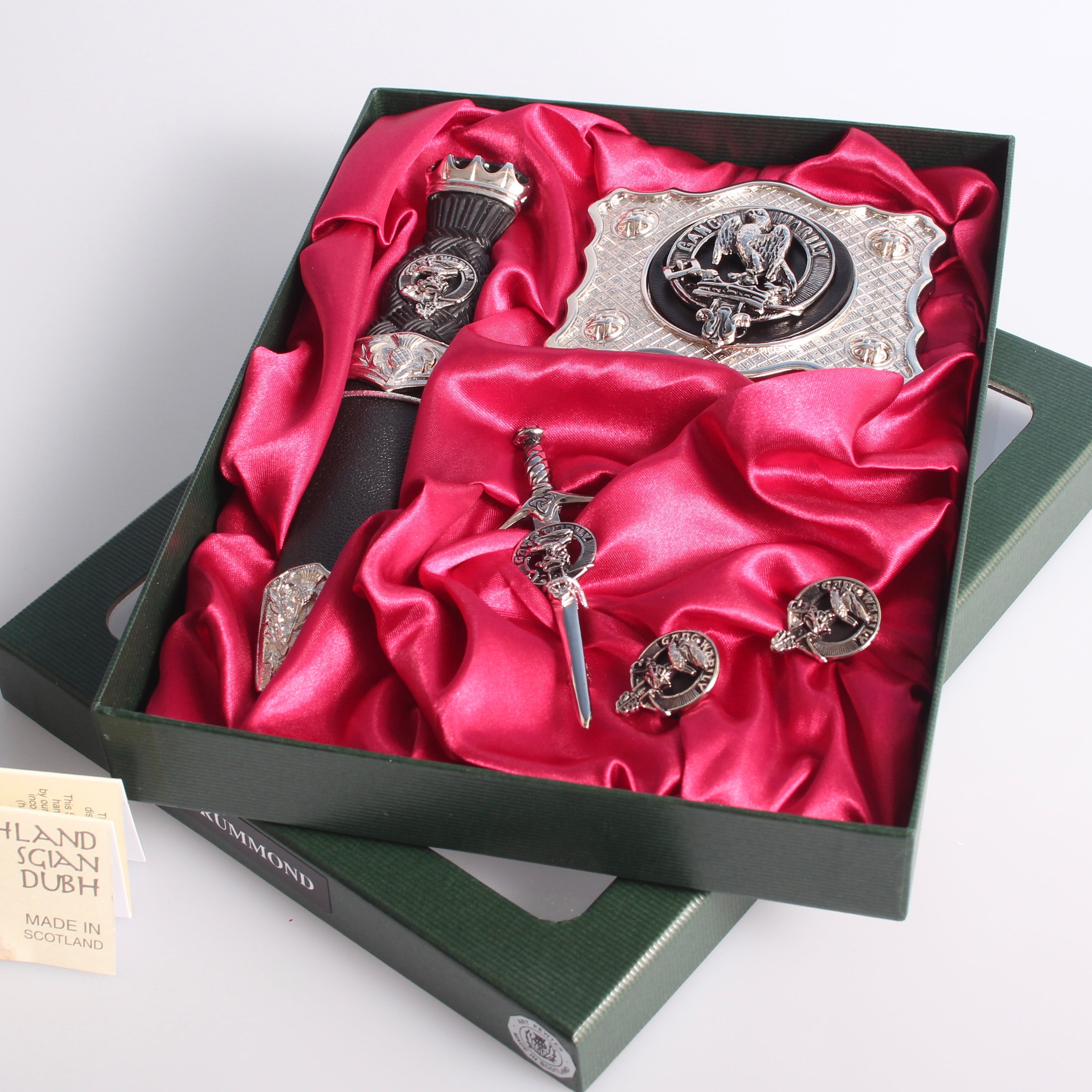 Drummond Clan Crest Kilt Accessory Gift Set