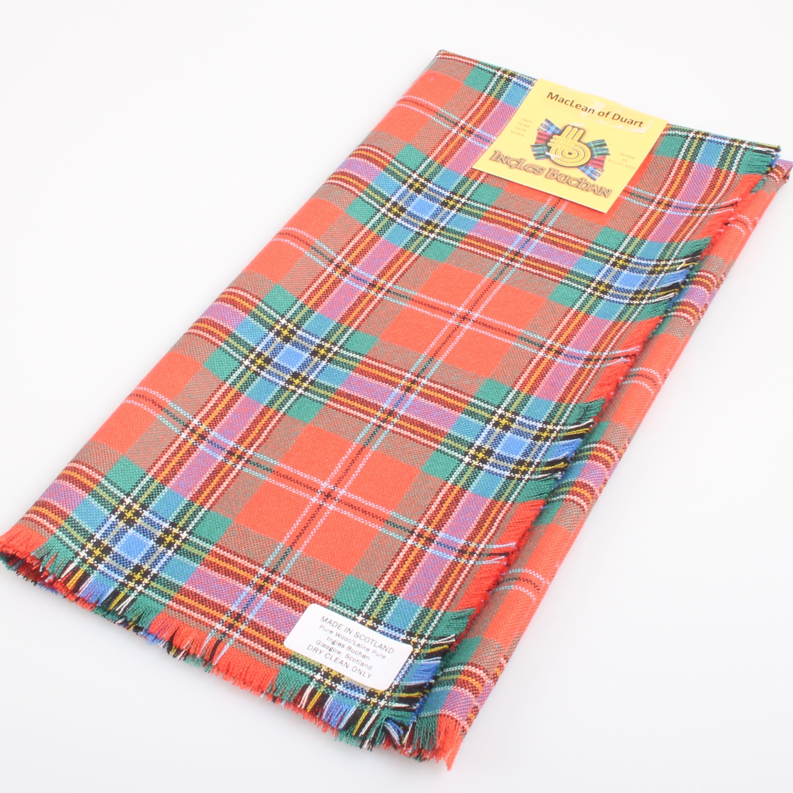 MacLean of Duart Ancient Tartan Wool Headscarf.