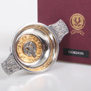 Gordon Clan Crest Quaich with Gold Trim