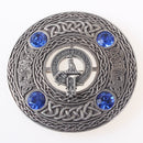 Hunter Clan Crest Pewter Plaid Brooch