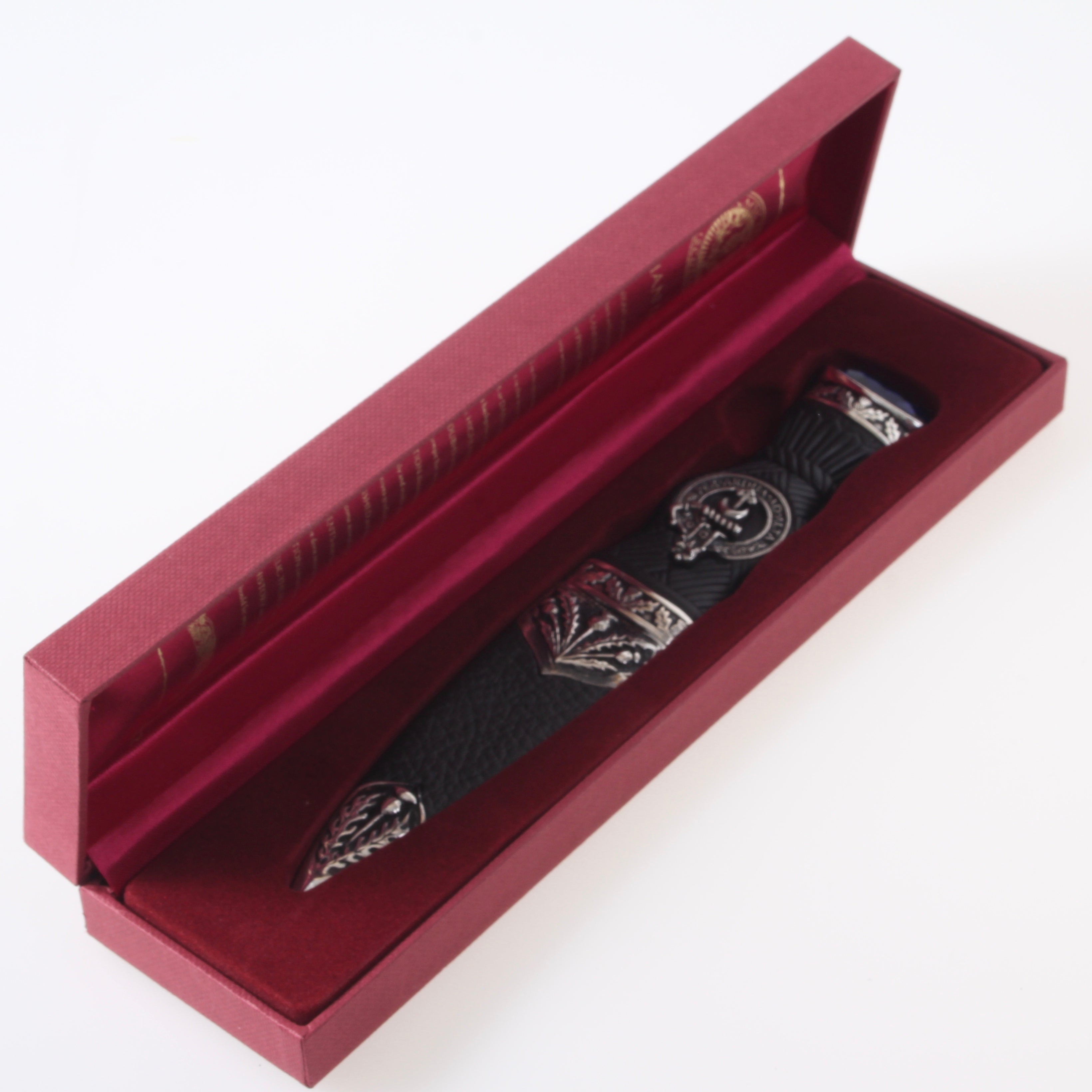 Hannay Clan Crest Sgian Dubh - Stone Top