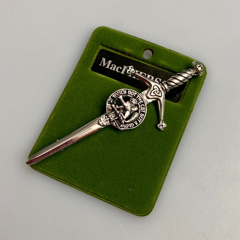 Clan Crest Pewter Kilt Pin with MacPherson Crest