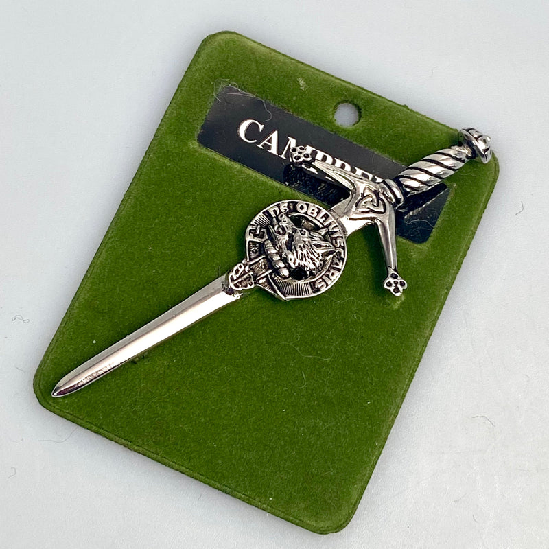 Clan Crest Pewter Kilt Pin with Campbell Crest