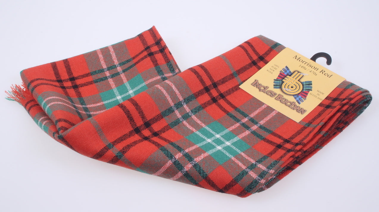Wool Scarf in Morrison Red Ancient Tartan