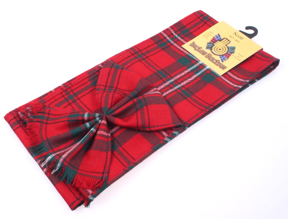 Wool Mini Sash in Scott Red Modern Tartan