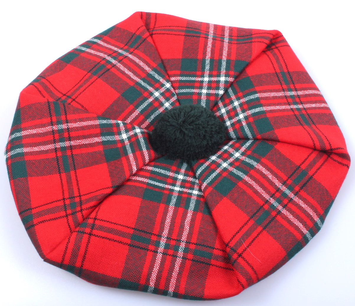 Unisex Wool Tam in Scott Red Modern Tartan