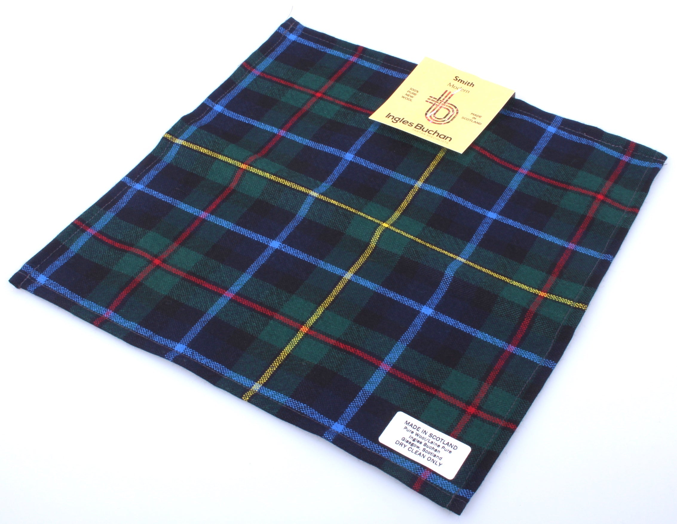 Wool Tartan Pocket Square in Smith Modern Tartan