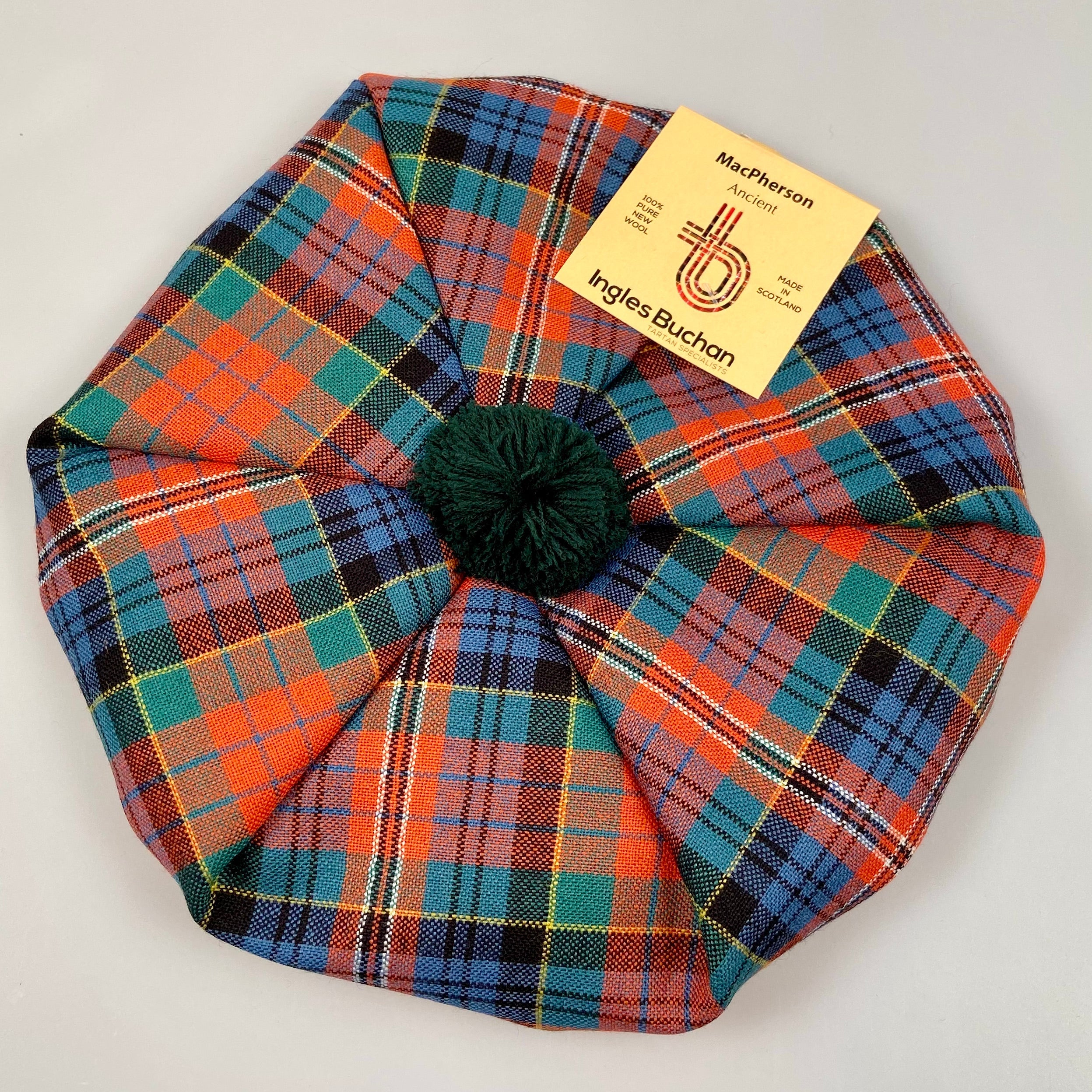 MacPherson Ancient Tartan Wool Tam.