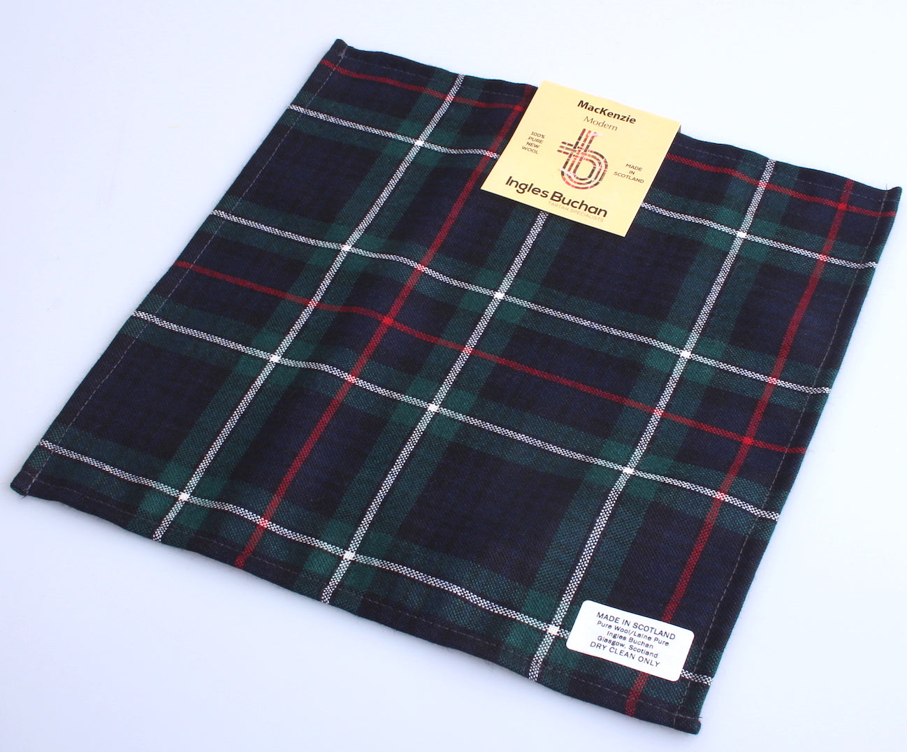 Wool Tartan Pocket Square in MacKenzie Modern Tartan