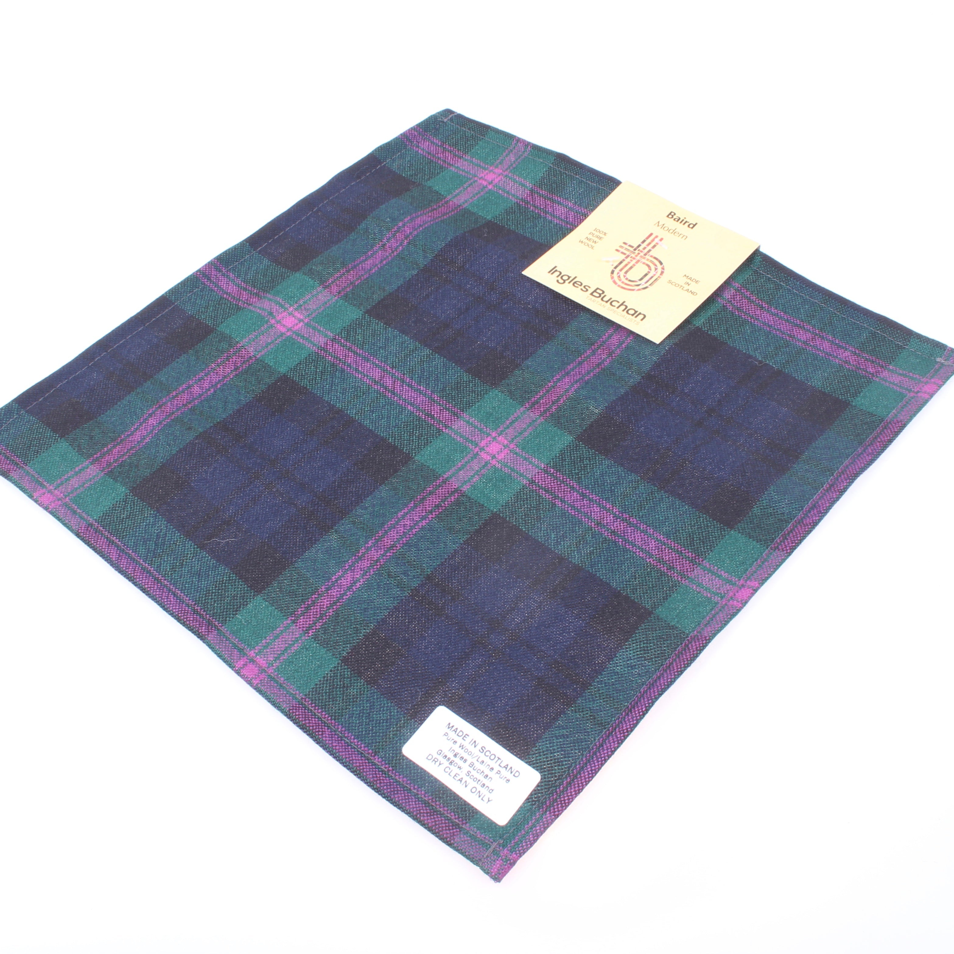 Wool Tartan Pocket Square in Baird Modern Tartan