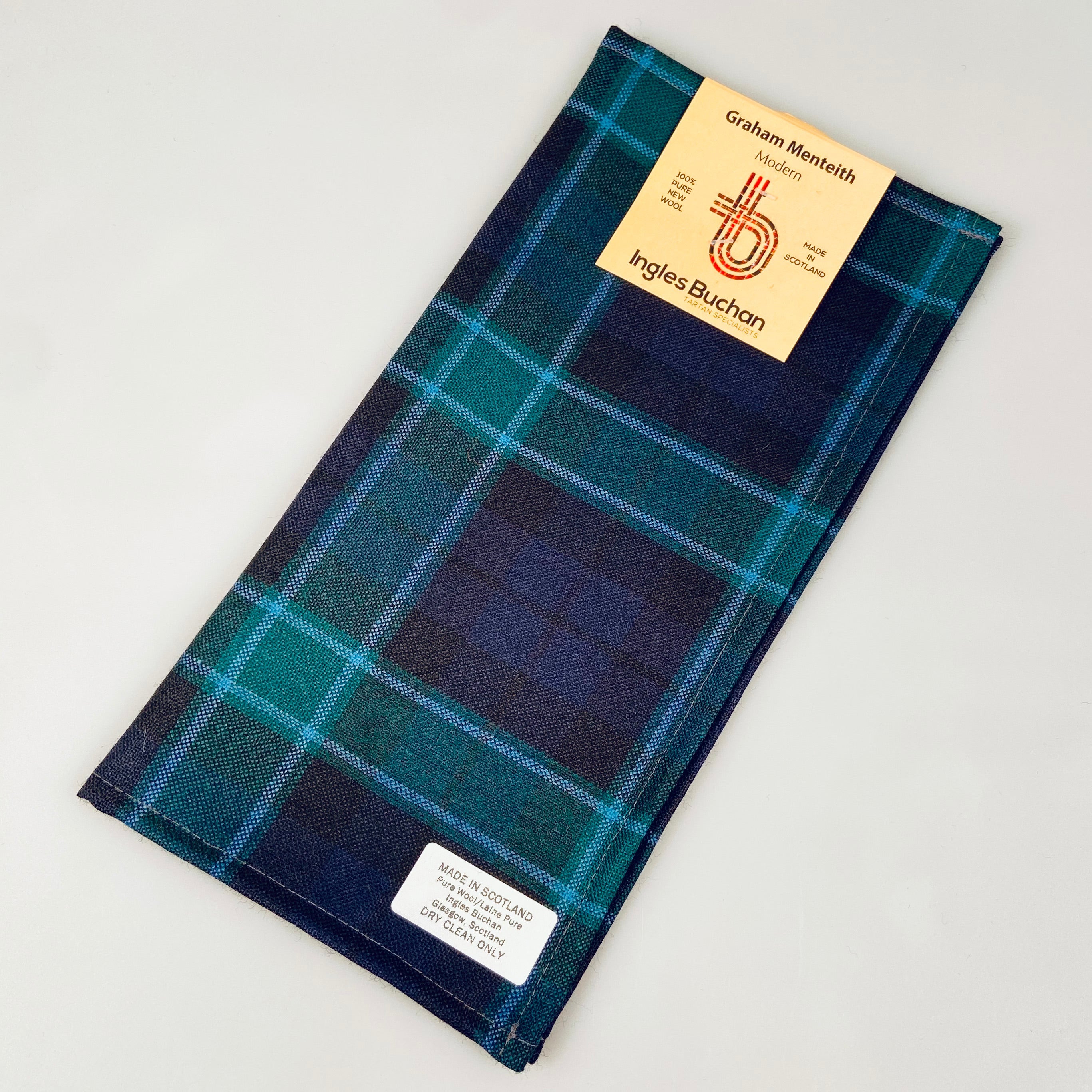 Wool Tartan Pocket Square in Graham of Menteith Modern Tartan